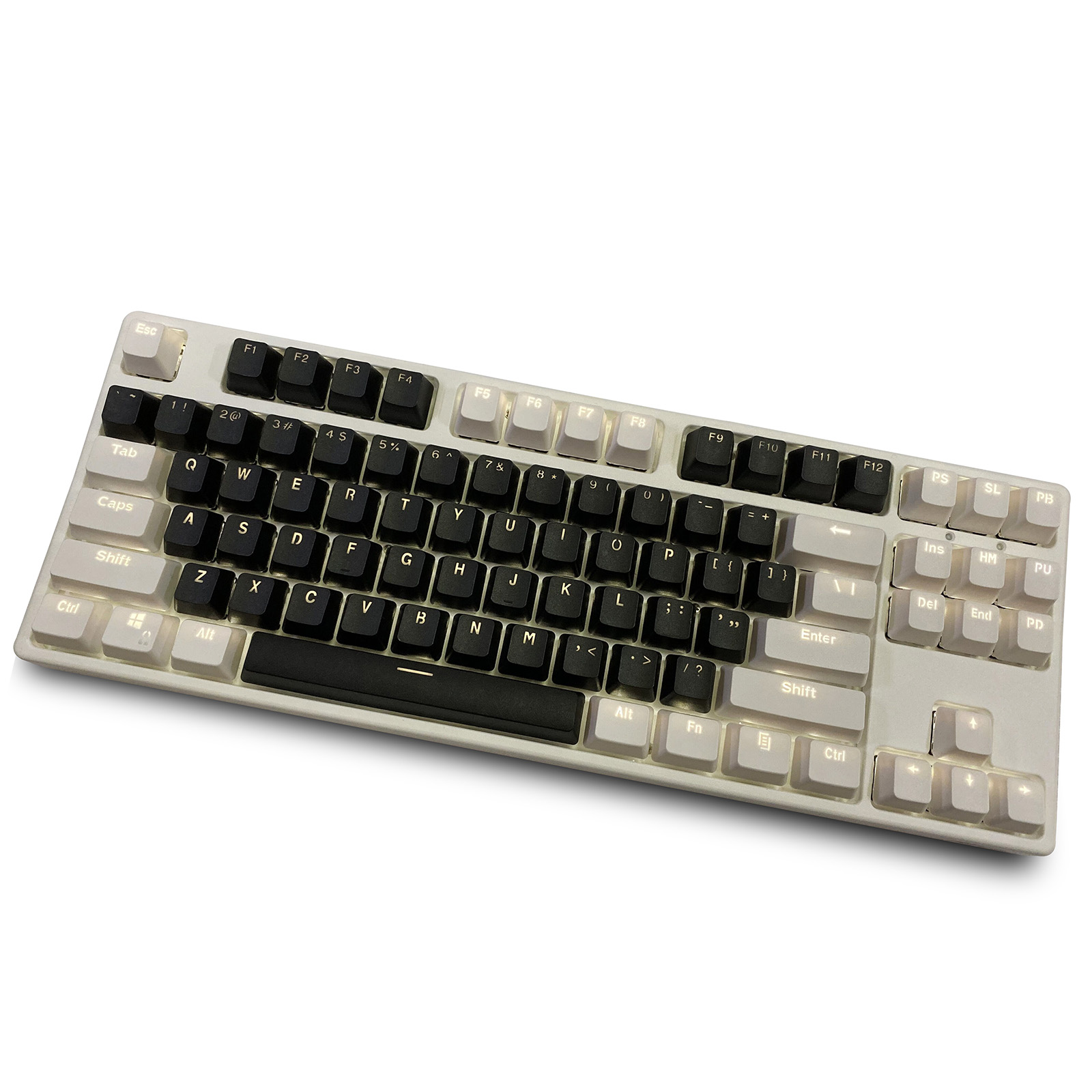 Keycaps Oem Profile 87 Keys - Keycaps PBT bianchi e neri RK