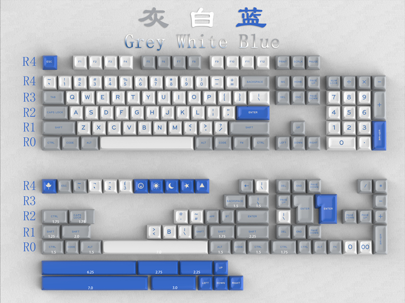 Keycaps Set Sa Profile Abs - 173 tasti/set Daye GMK True Olivetti