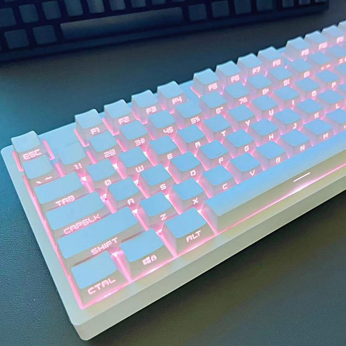 Keycaps Oem Profile 87 Keys - 131 tasti retroilluminati RGB bianco nero