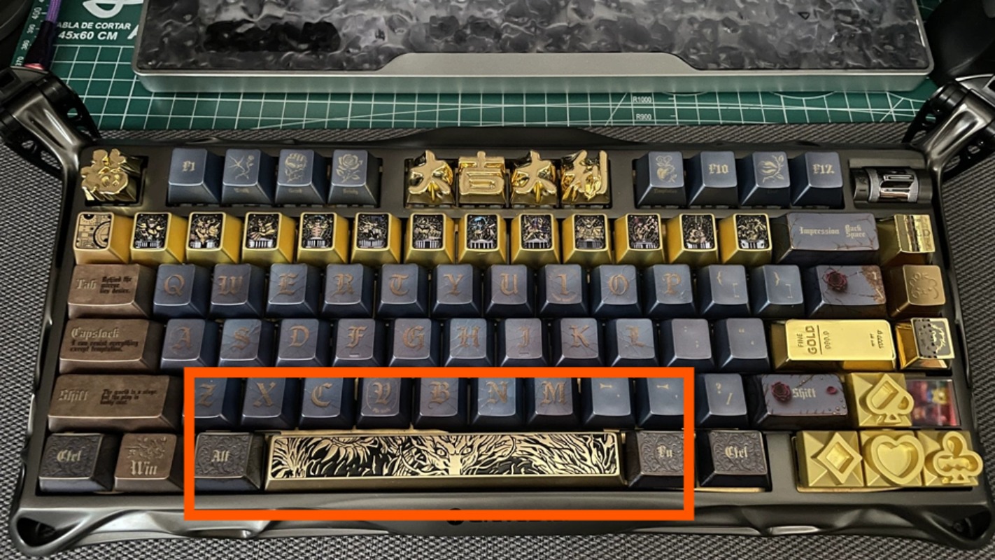 Keycaps Spacebar 6.25U Custom - Keycap in Metallo 6.25u per Barra