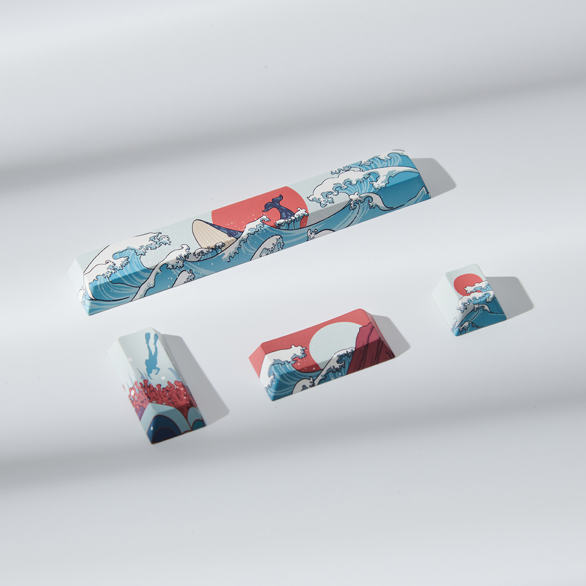 Keycaps Spacebar 6.25U Custom - 4 pezzi di copritasti Coral Sea,
