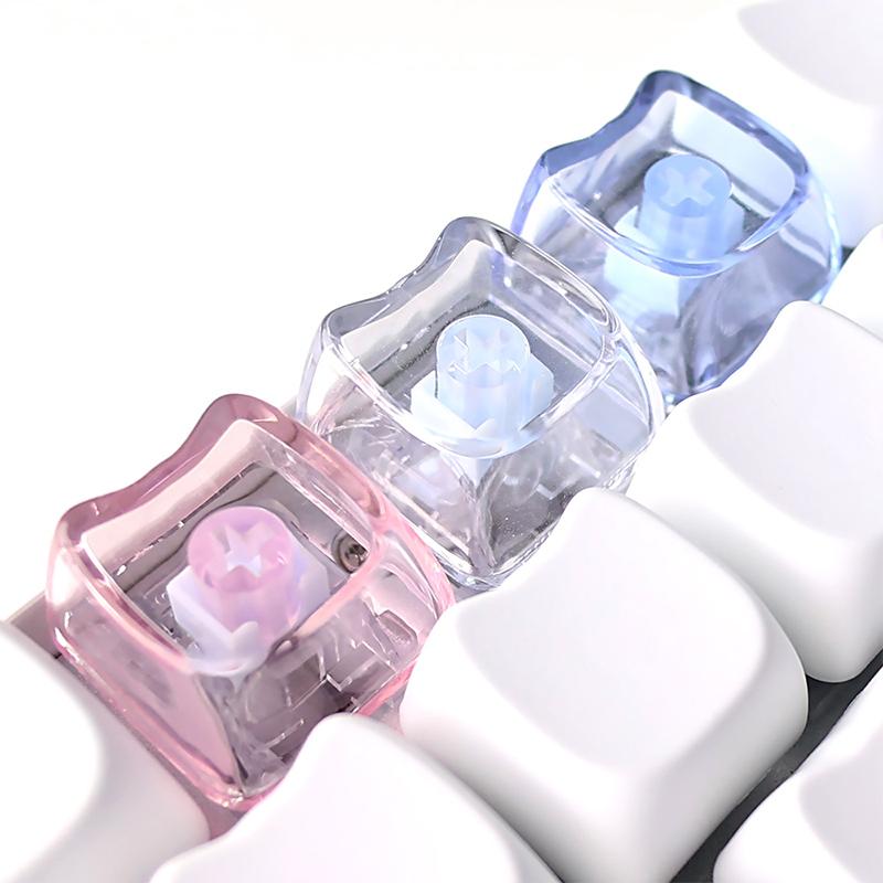 Keycaps Blank Pbt 1U - 10/20 Pezzi Tasti Trasparenti a Forma