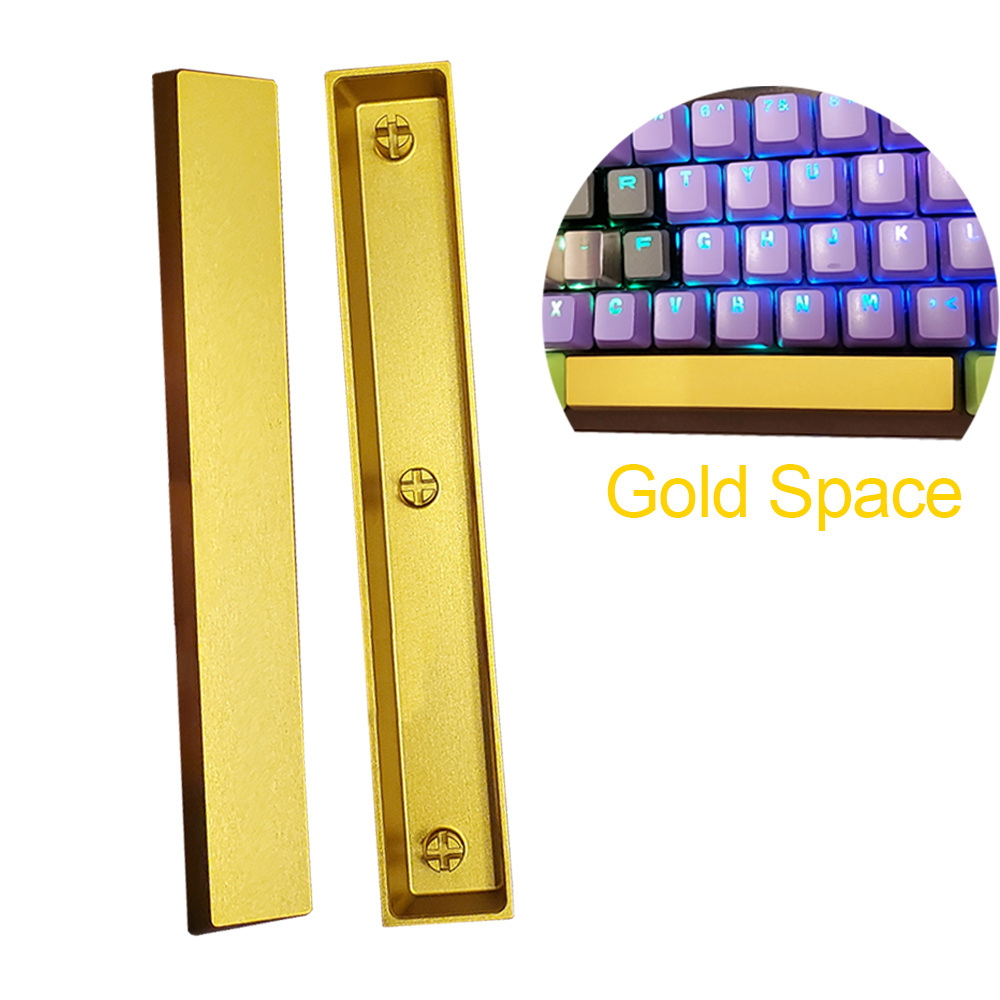 Keycaps Spacebar 6.25U Custom - Copritasto dorato Barra spaziatrice in metallo