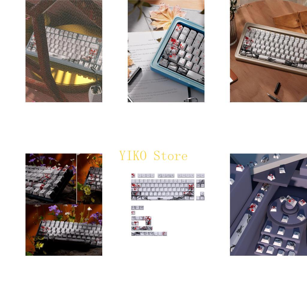 Keycaps Oem Profile 87 Keys - Copritasti K32C Copritasti Plum Blossom Sublimazioni