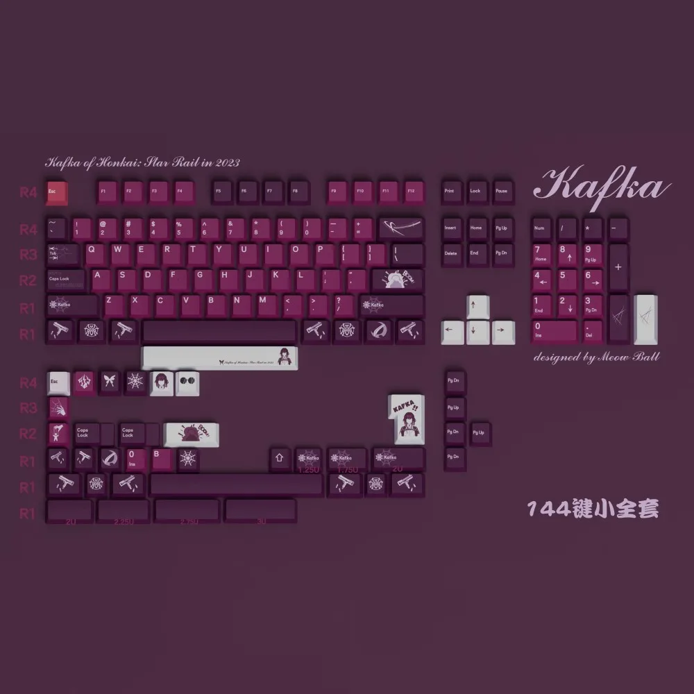 Keycaps Cherry Profile Pbt - Kafka Keycap Gioco Honkai Star Rail