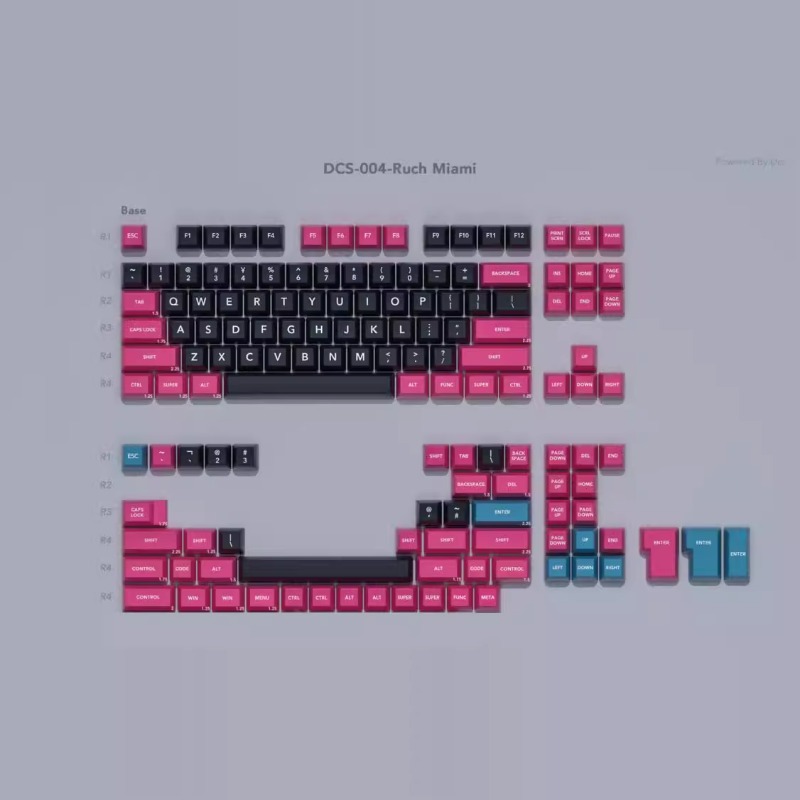 Keycaps Set Sa Profile Abs - Domkey Miami Theme Keycap Set 141key