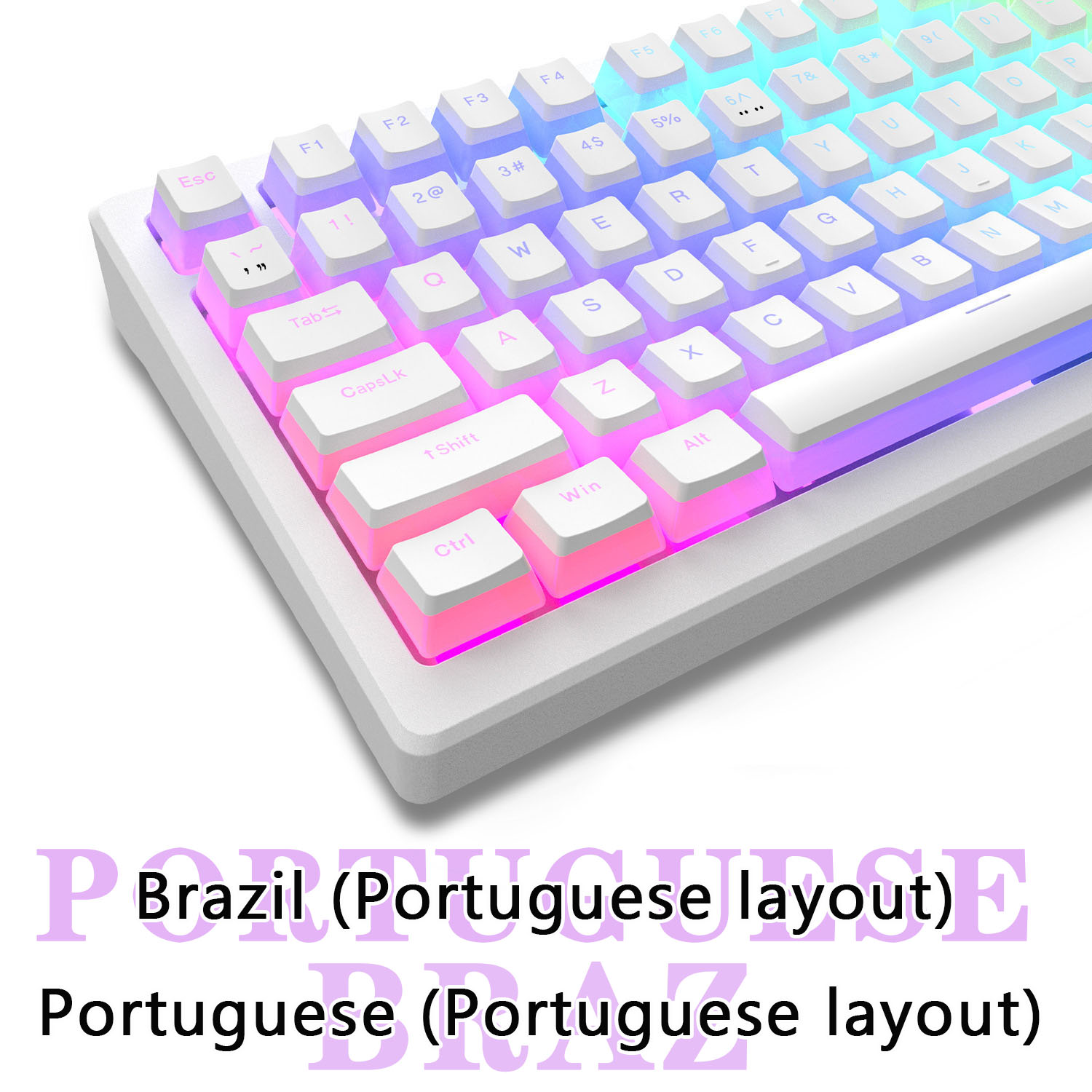 Keycaps Translucent Pudding Rgb - Set di Tasti PBT Pudding con