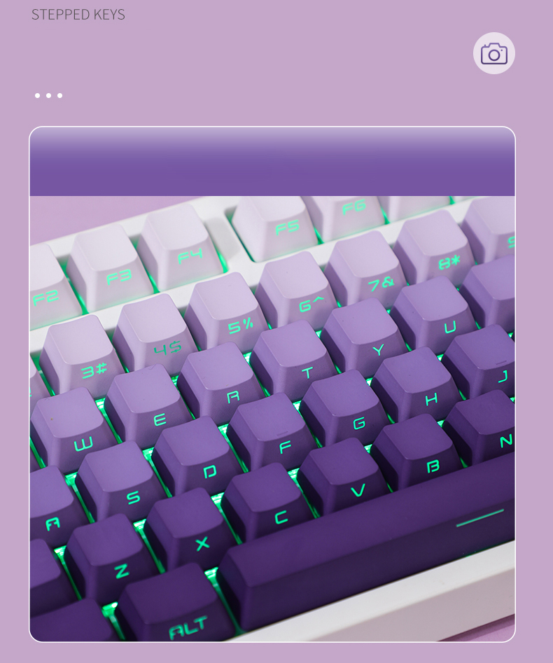 Copritasti con sfumatura viola - Keycaps Oem Profile 87 Keys recensione e prezzo