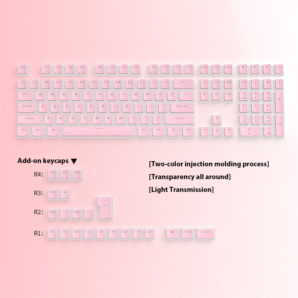 129 tasti Pudding Copritasti P - Keycaps Pbt Double Shot 104 Keys recensione e prezzo