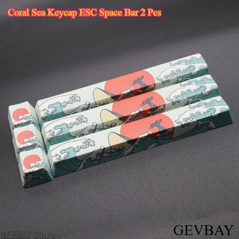 2 tasti PBT Coral Sea, profilo - Keycaps Spacebar 6.25U Custom recensione e prezzo