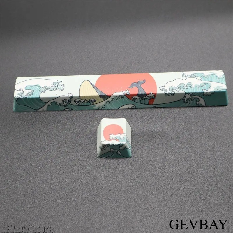 2 tasti PBT Coral Sea, profilo - Keycaps Spacebar 6.25U Custom recensione e prezzo