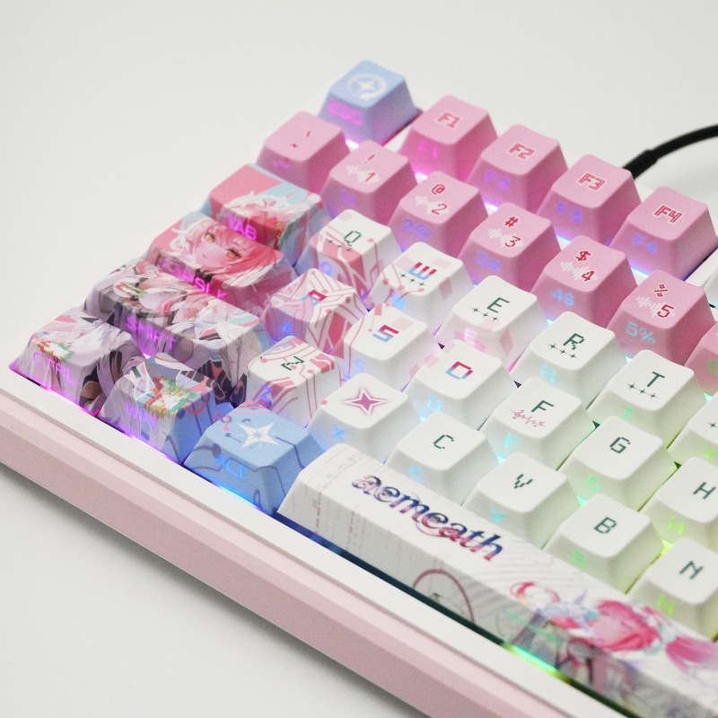 Set di 120 tasti Aemeath con t - Keycaps Cherry Profile Pbt recensione e prezzo