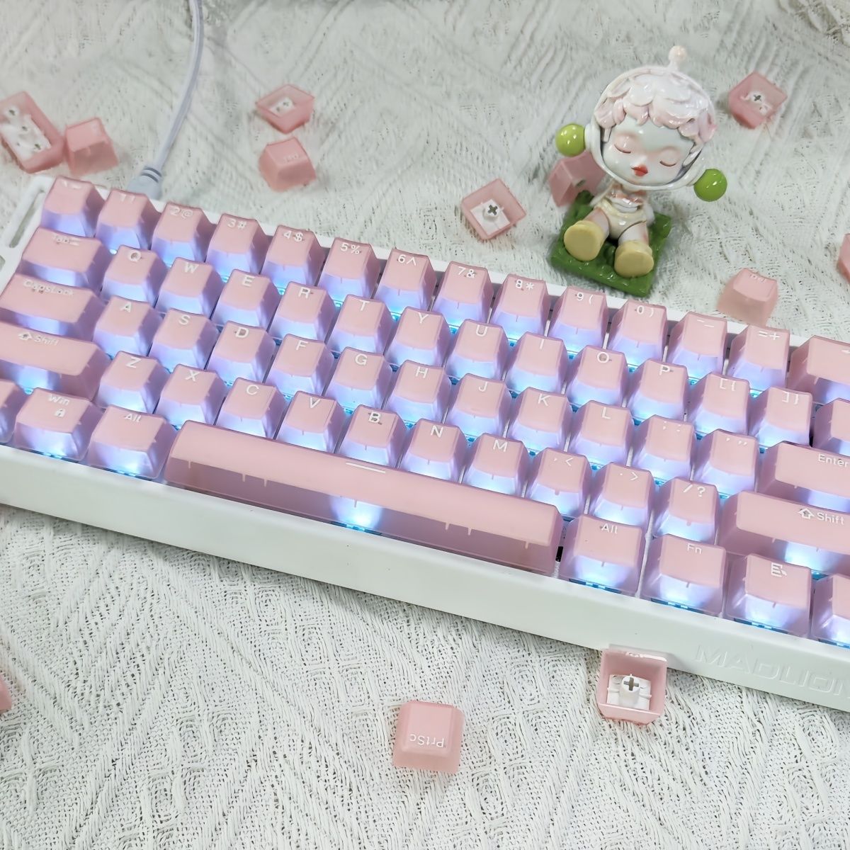 Keycaps Traslucidi Rosa Giada  - Keycaps Translucent Pudding Rgb recensione e prezzo
