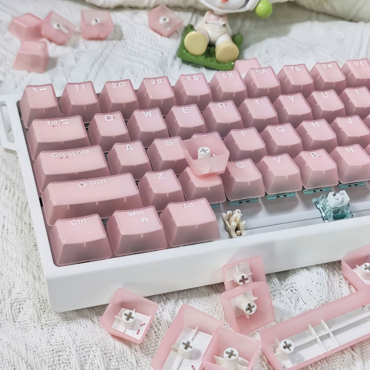 Keycaps Traslucidi Rosa Giada  - Keycaps Translucent Pudding Rgb recensione e prezzo