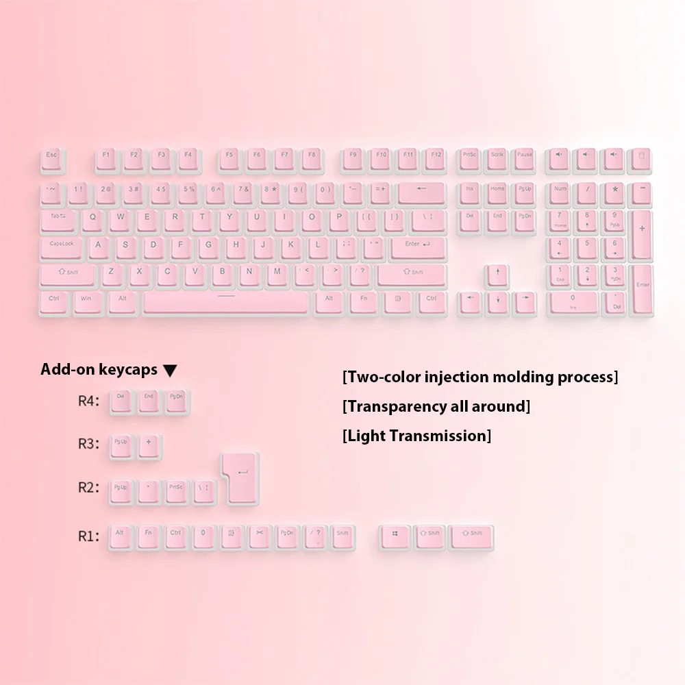 129 tasti Pudding Copritasti P - Keycaps Pbt Double Shot 104 Keys recensione e prezzo
