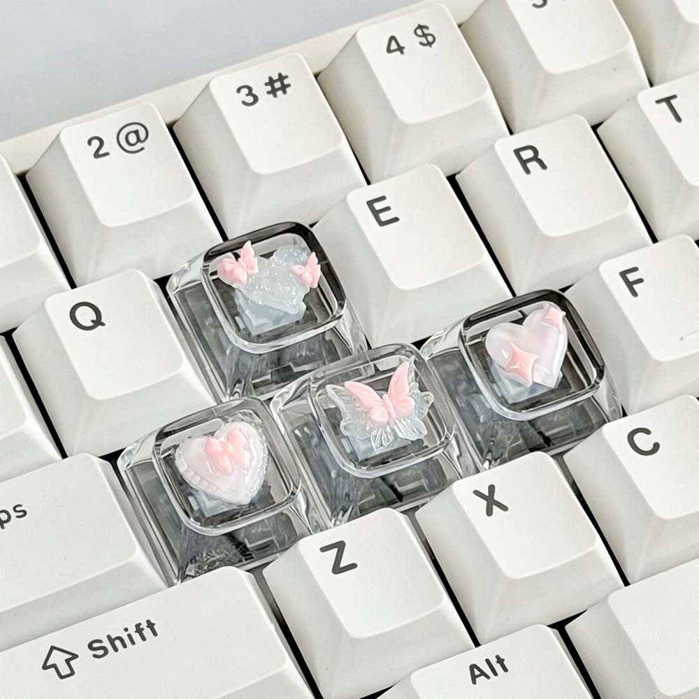 Nuovissimo set di 4 tasti in r - Keycaps Artisan Resin Handmade recensione e prezzo