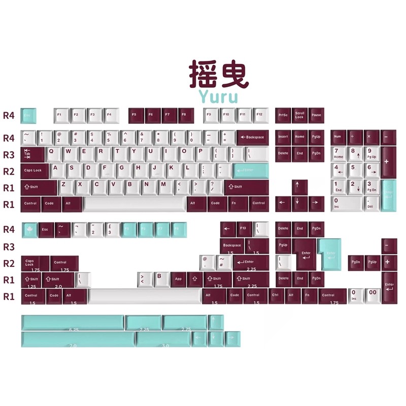172 tasti/set Daye GMK Yuru Co - Keycaps Set Sa Profile Abs recensione e prezzo