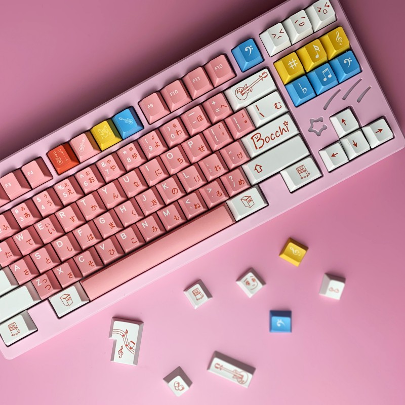 140 chiavi/set Bocchi The Rock - Keycaps Cherry Profile Pbt recensione e prezzo