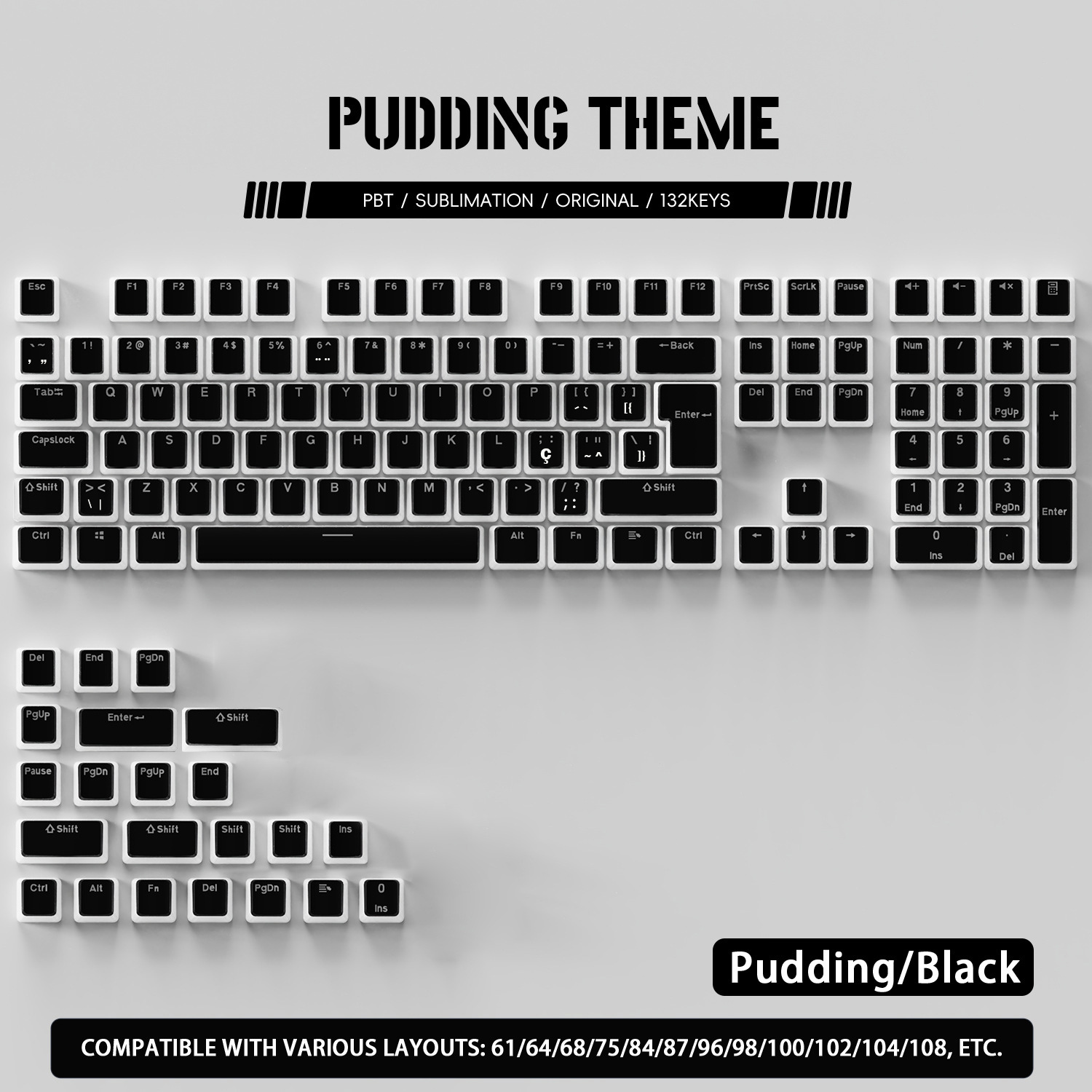 Set di Tasti PBT Pudding con P - Keycaps Translucent Pudding Rgb recensione e prezzo