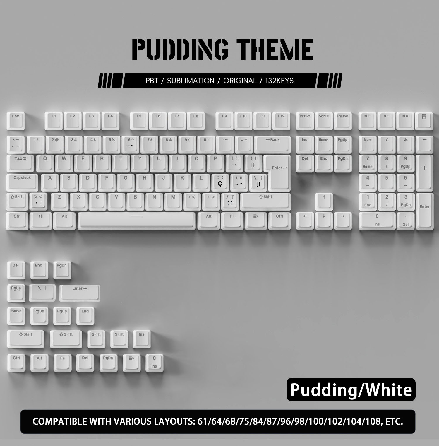 Set di Tasti PBT Pudding con P - Keycaps Translucent Pudding Rgb recensione e prezzo
